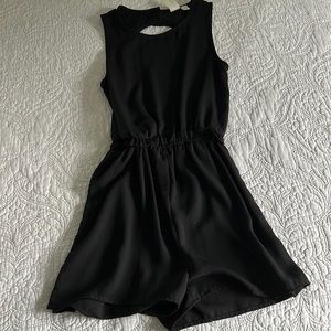 Open Back Black Romper
